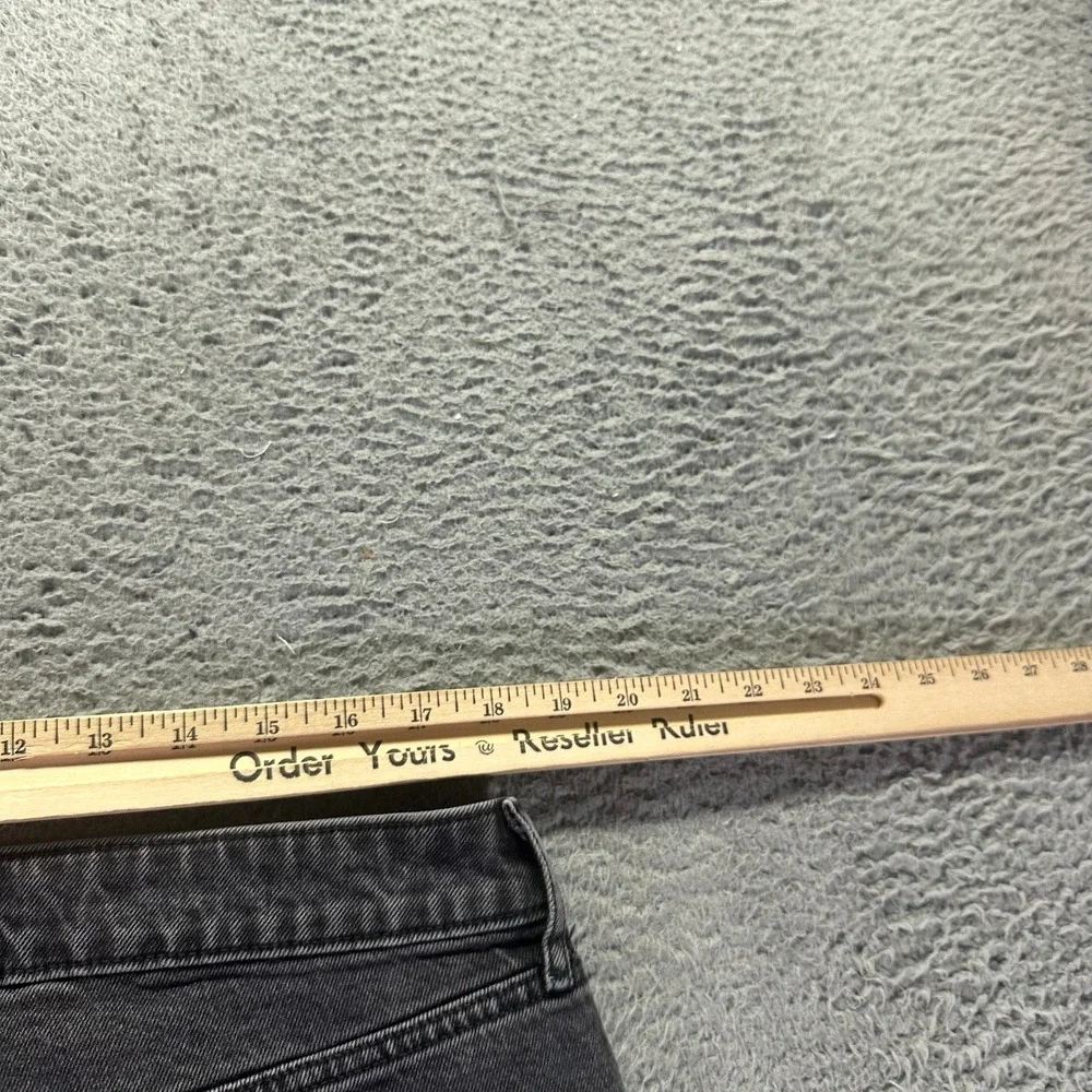 Old Navy Sky-Hi Jeans Womens 18P Gray Cotton Denim Wide-Leg Workwear Stretch